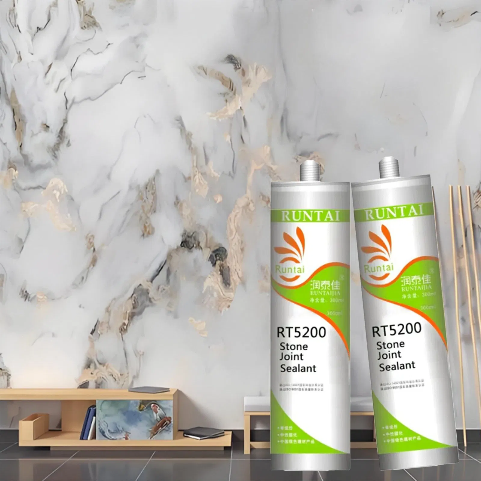 Runtai Excellent Strength Silicone Sealant for Marble No Corrosion Stone Adhesive