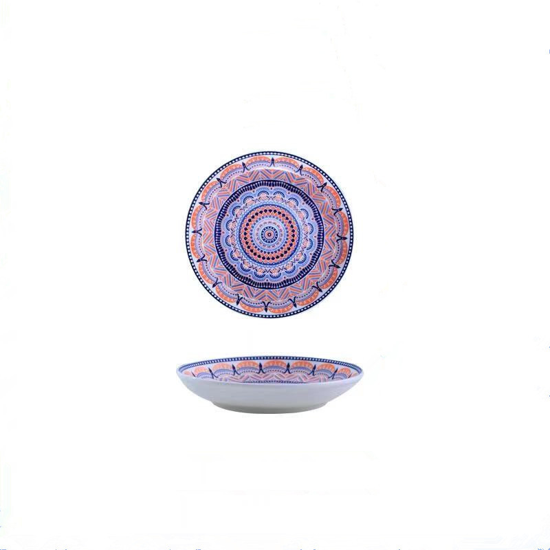 Fruit Rice Soup Plate Pad Printing 6"-12" Porcelainware Ceramics Tableware