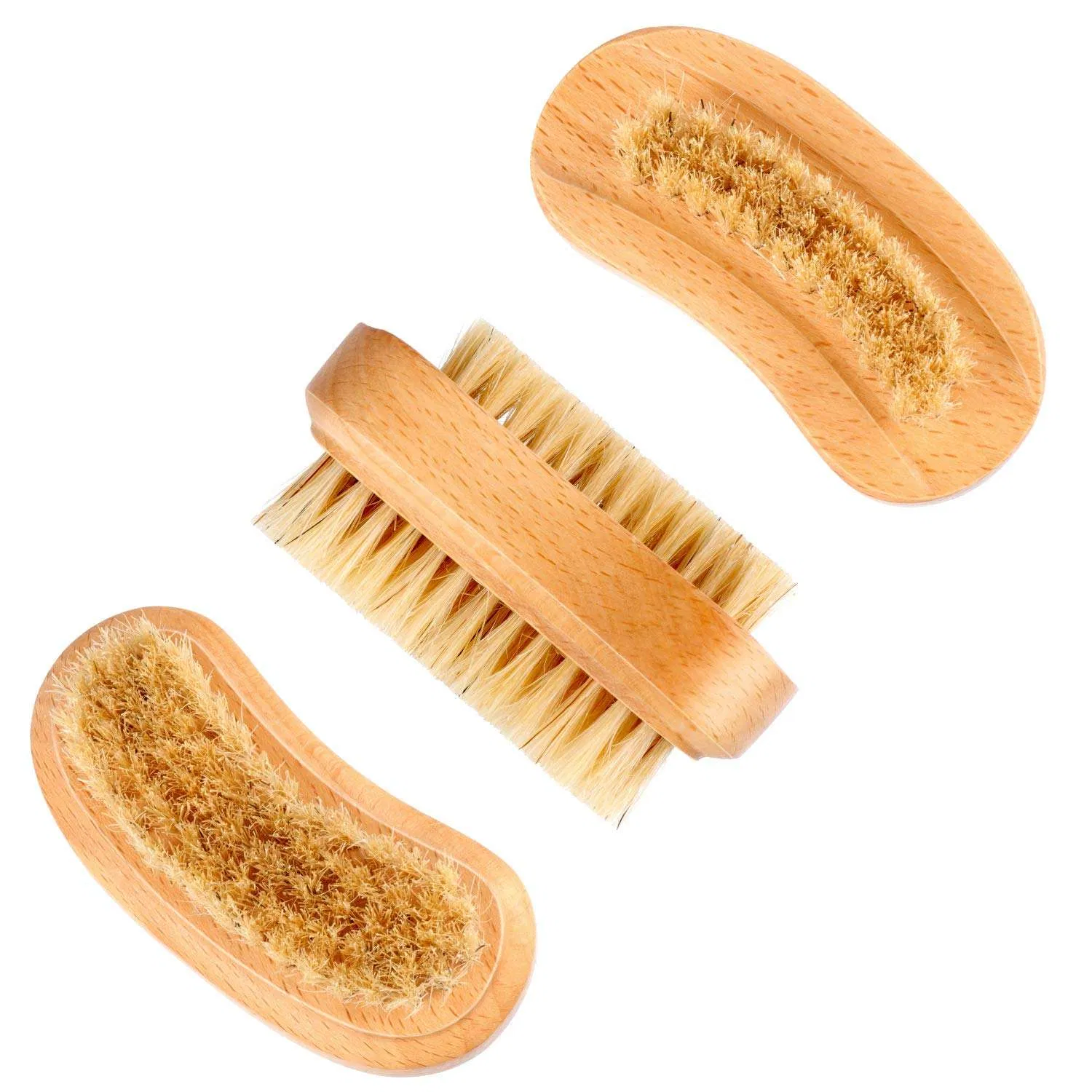 Wholesale Natural Dual Bristle Wood Cleaning Brush Bamboo Beauty Fingernail Scrubber Softl Dust Brushes
