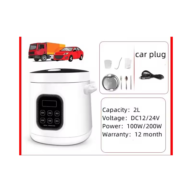 Factory Price Multifunctional 12V 24V 220V Car-Mounted 2L Smart Rice Cooker