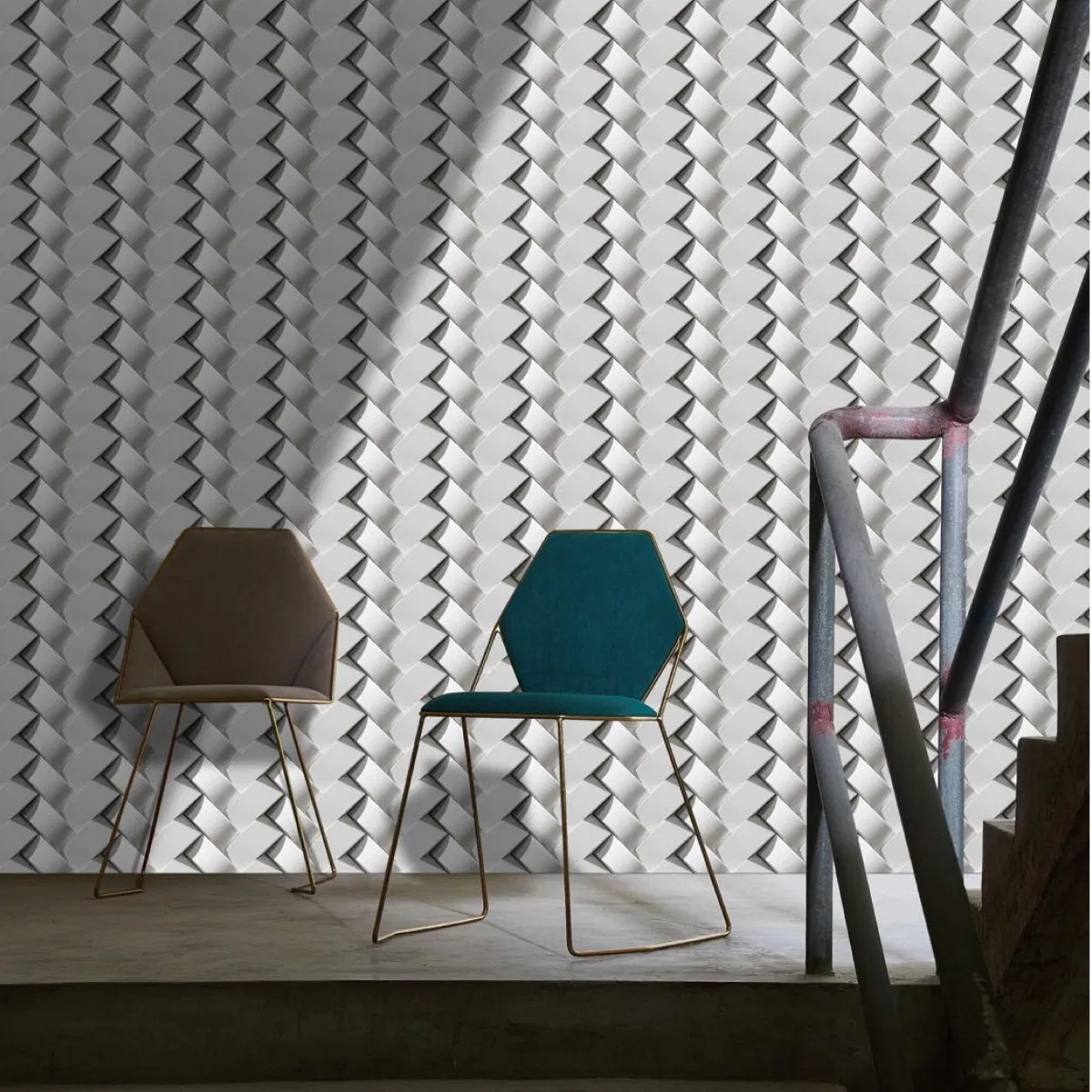 UHPC Concrete 3D Bricks Waterproof for home office villa Indoor outdoor wall decoration BV 160*168*18mm
