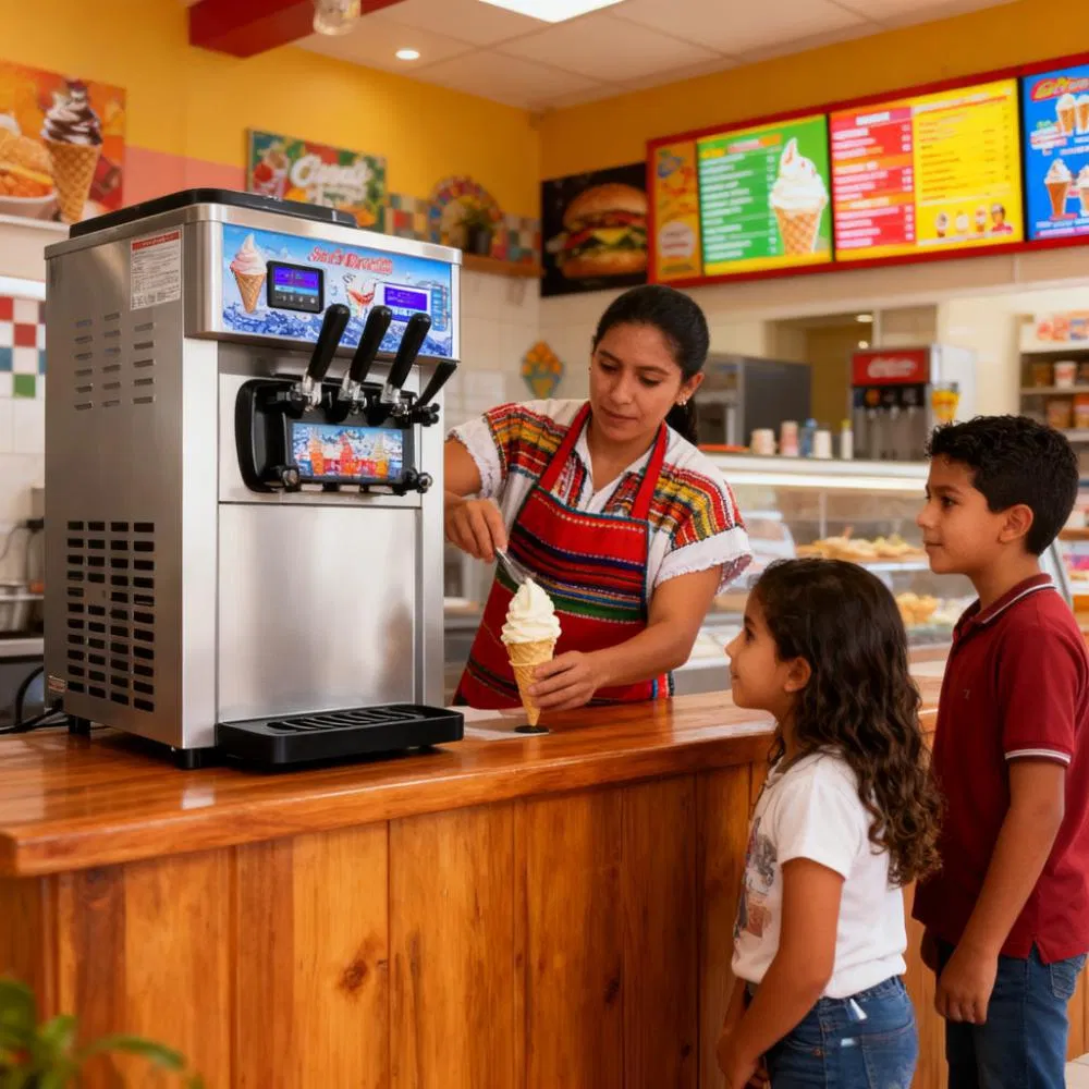Heavybao Brazil Colombia Argentina South America Commercial Soft Icecream Maker Machine