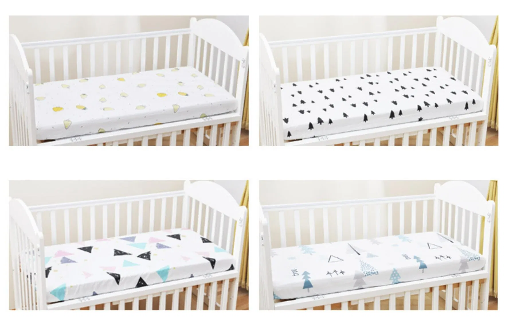 52X28"+9" Depth Bamboo Muslin Crib Fitted Sheet