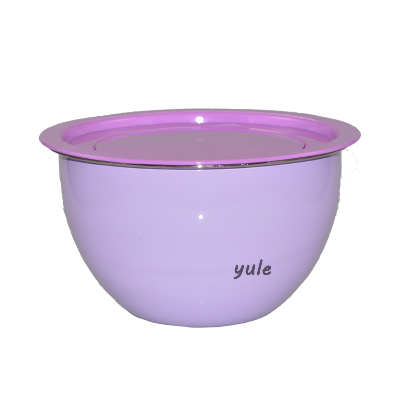 Storage Vegetable Food Serving Foldable Stainless Steel in Acciaio Inox Bowl Colorful Coating France Stainless Steel Mixing Bowl