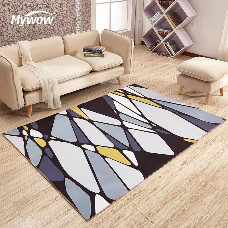 Wholesale Price Anti Slip Area Rugs for Living Room Washable Abstract Carpet