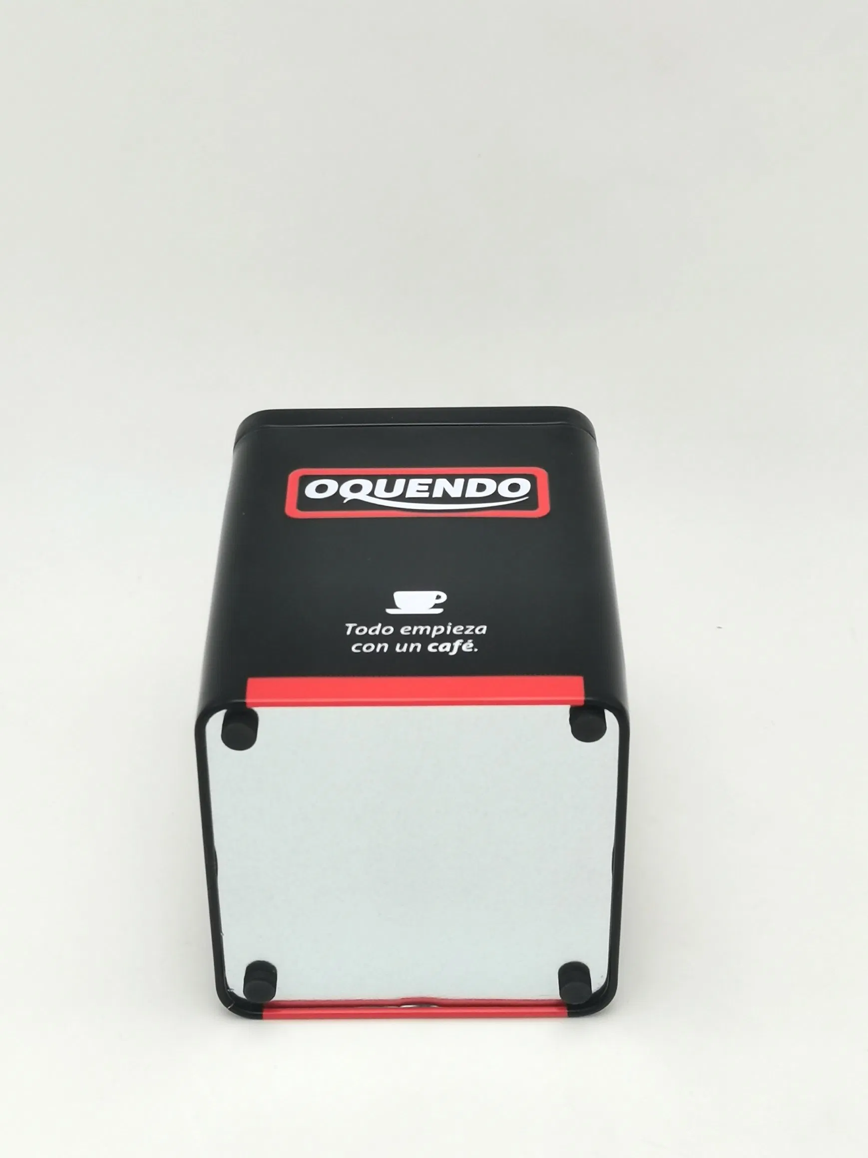 Custom Coffee Shop Restaurant Embossed Logo Tinplate Napkin Box Tissue Holder