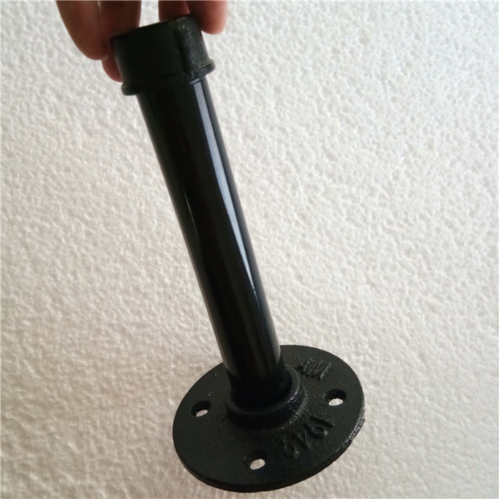 Alivea Heavy Duty Industrial Pipe Shelf Bracket Kit with Malleable Iron Flange Pipe and Cap