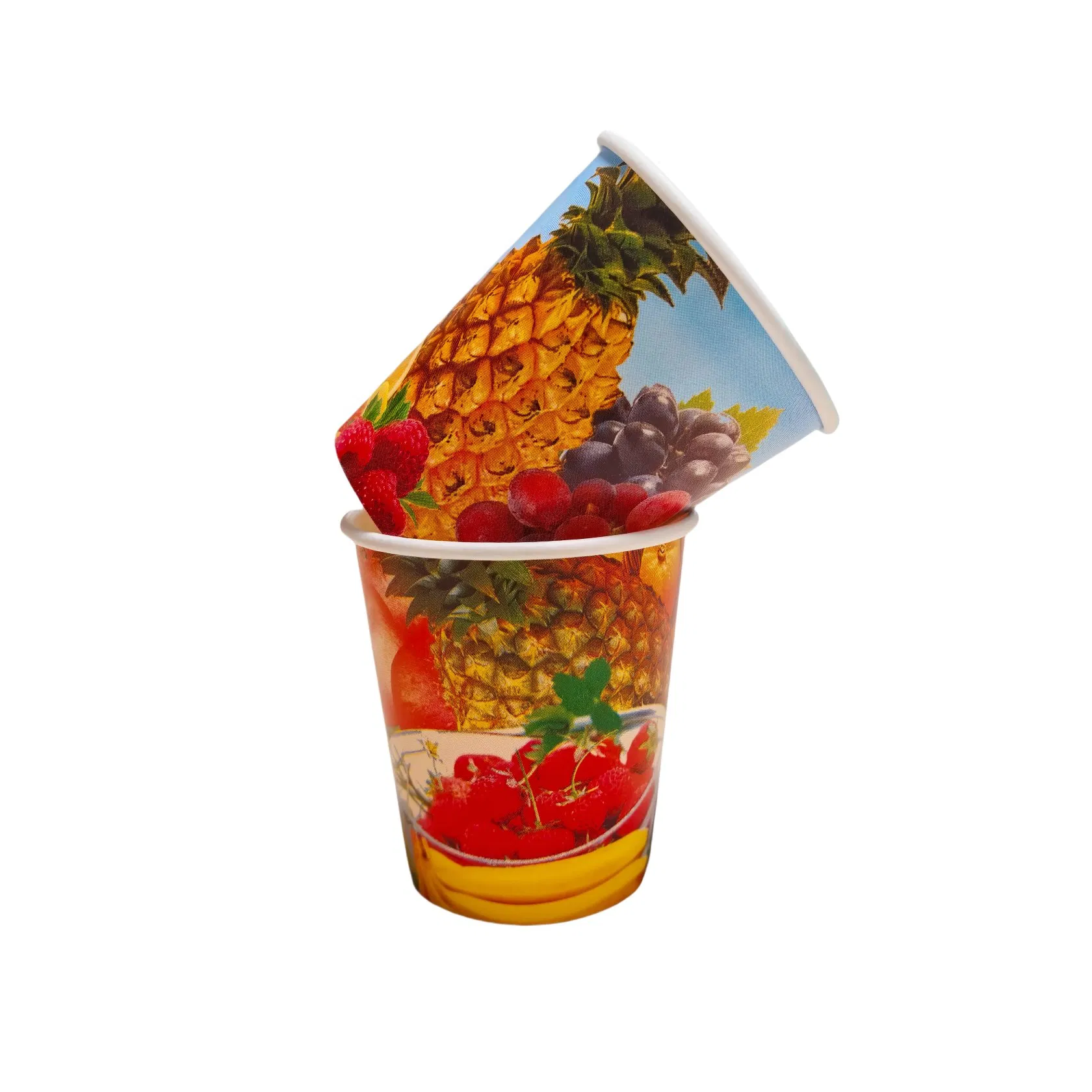 7 Oz Disposable Custom Printed Cold Drinking Paper Cup for Juice