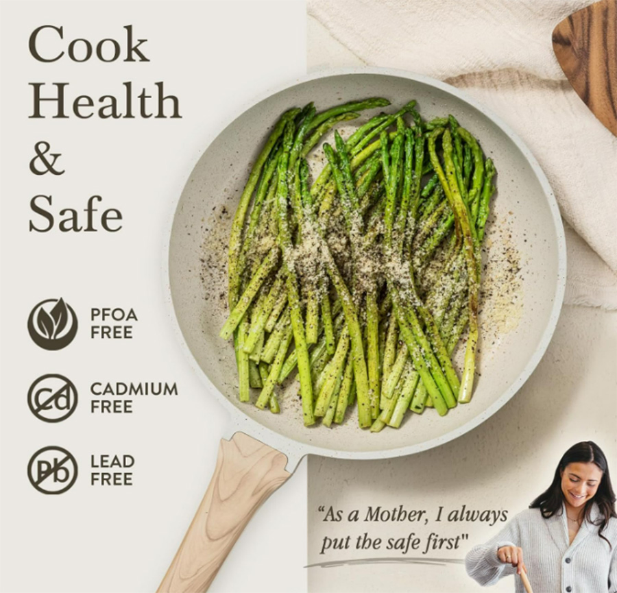 14 PCS Nonstick Ceramic Pots and Pans Cookware Set