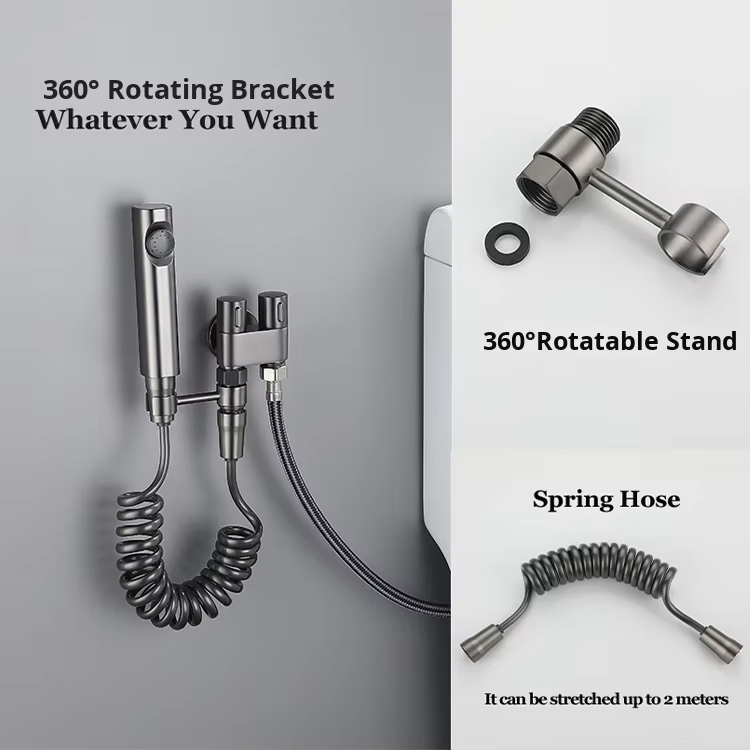 Stainless Steel Pressure-Boosting Toilet Bidet Sprayer Bathroom Cleaning Tool for Hotel & Household