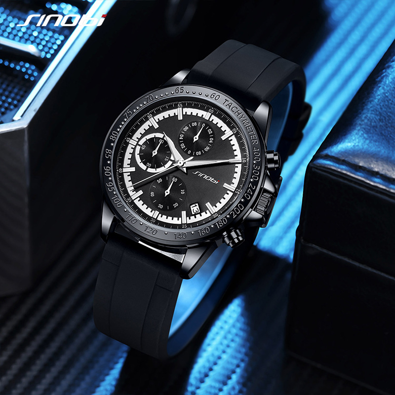 Hot Brand Sinobo S9885g Neutral Waterproof Calendar Men's Multi Functional Quartz Watch