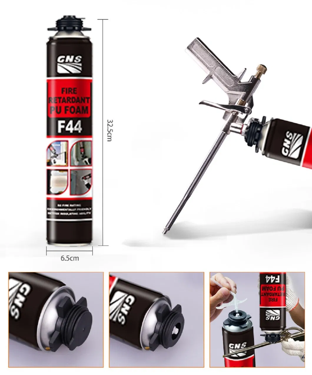 Gns B2 Class Fire Resistance PU Foam for Fireproof Doors Filling and Insulation