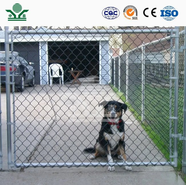 Zhongtai 40 Foot Chain Link Fence China Manufacturing Plastic Coated Stadium Chain Link Fence