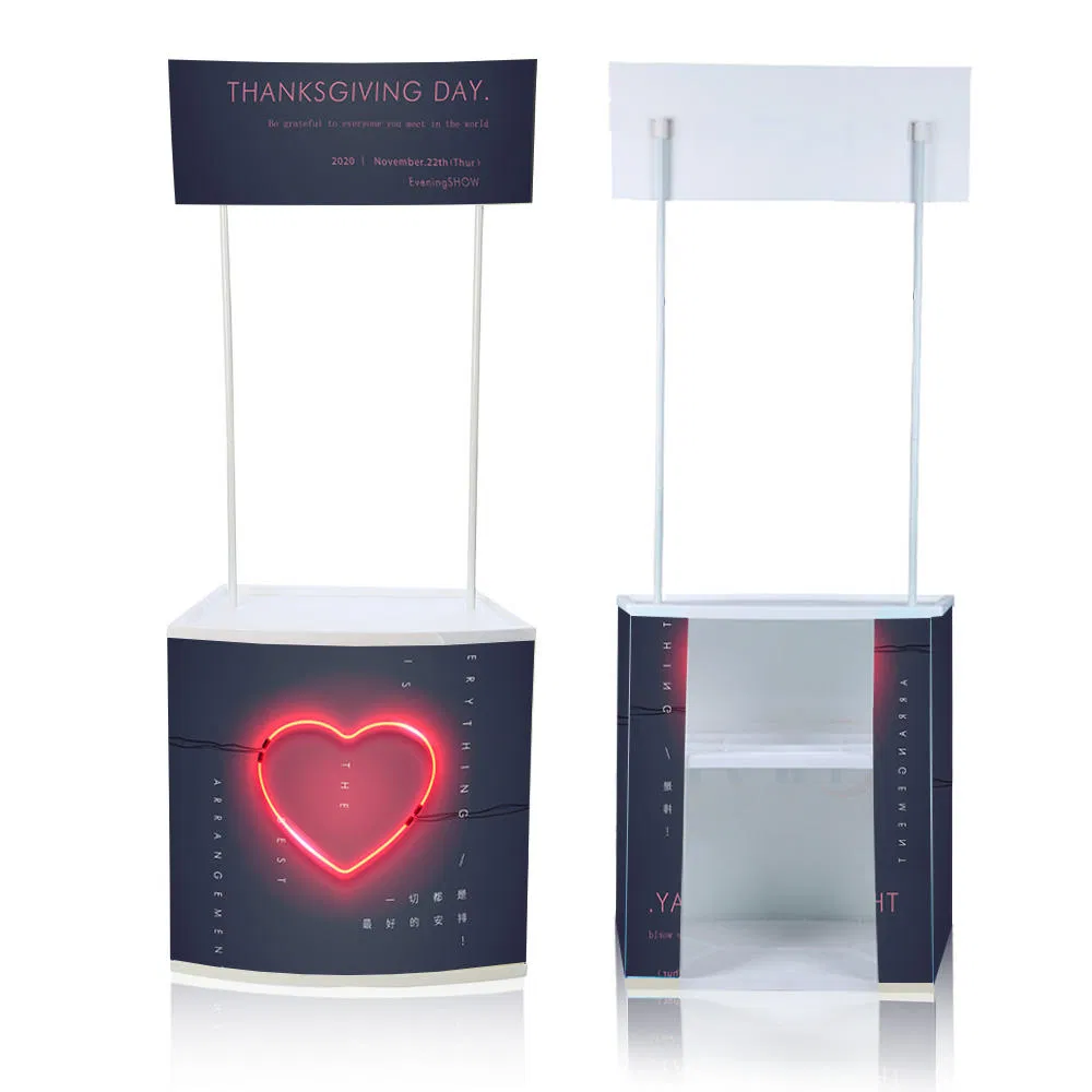 Hot Sale Portable ABS Promotion Display Table Desk Cheap Supermarket Exhibition Booth Counter Table