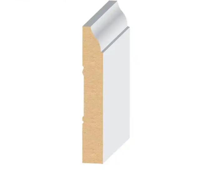 Popular MDF White Primed Wall Angle Head Baseboard Skirting Shoe Molding Quarter Round Door Jamb Edge Protector Fascia Board Interior Home Deco Wood Molding