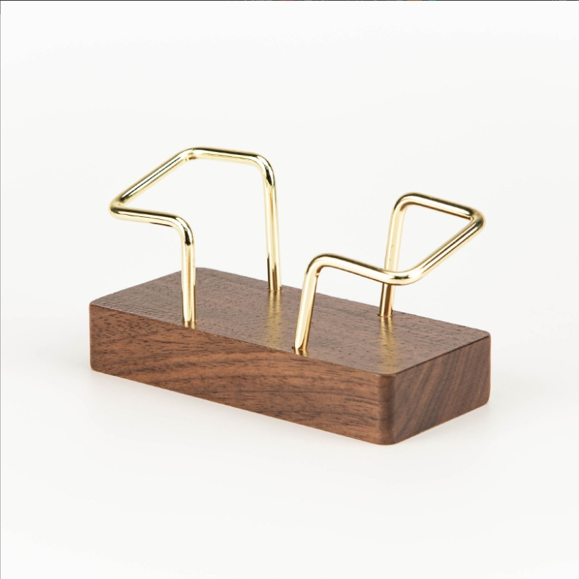 Triangle Vertical Vintage Iron Wood Combined Napkin Holder Wooden Triangle Toilet Paper Storage Rack