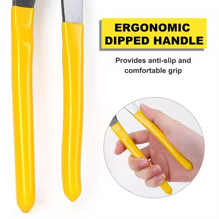 Water Pump Plier with Double Color Plastic Handle Hand Tools