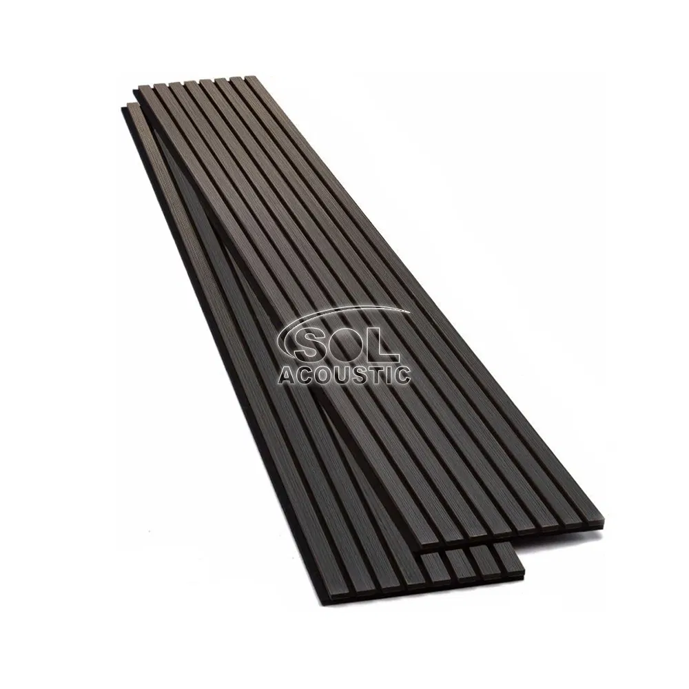 Sol Acoustic Wall Covering Wood Veneer Felt Acoustic Board Panel