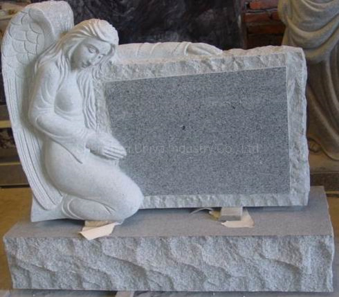 Grave Stone Monument Cemetery Memorial Headstone Angel Cameo Granite Tombstone