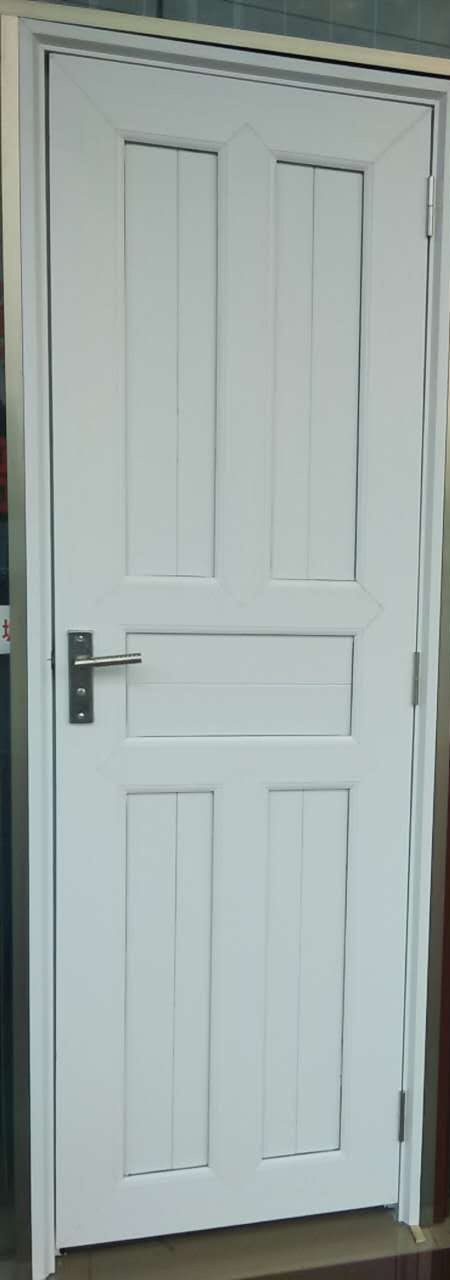Conch Casement Bathroom PVC/UPVC Door with Artistic Glass