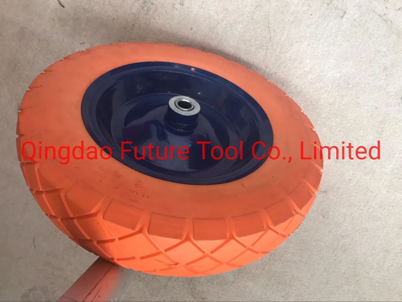 Heavy Duty Steel Material 4.80/4.00-8 PU Flat Free Wheel