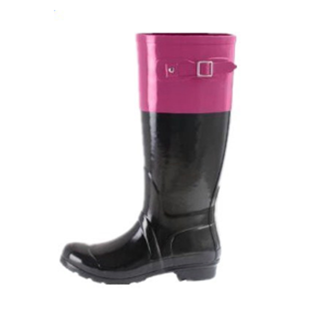 Fashion Ladies Knee High Red Rubber Rain Boots S7