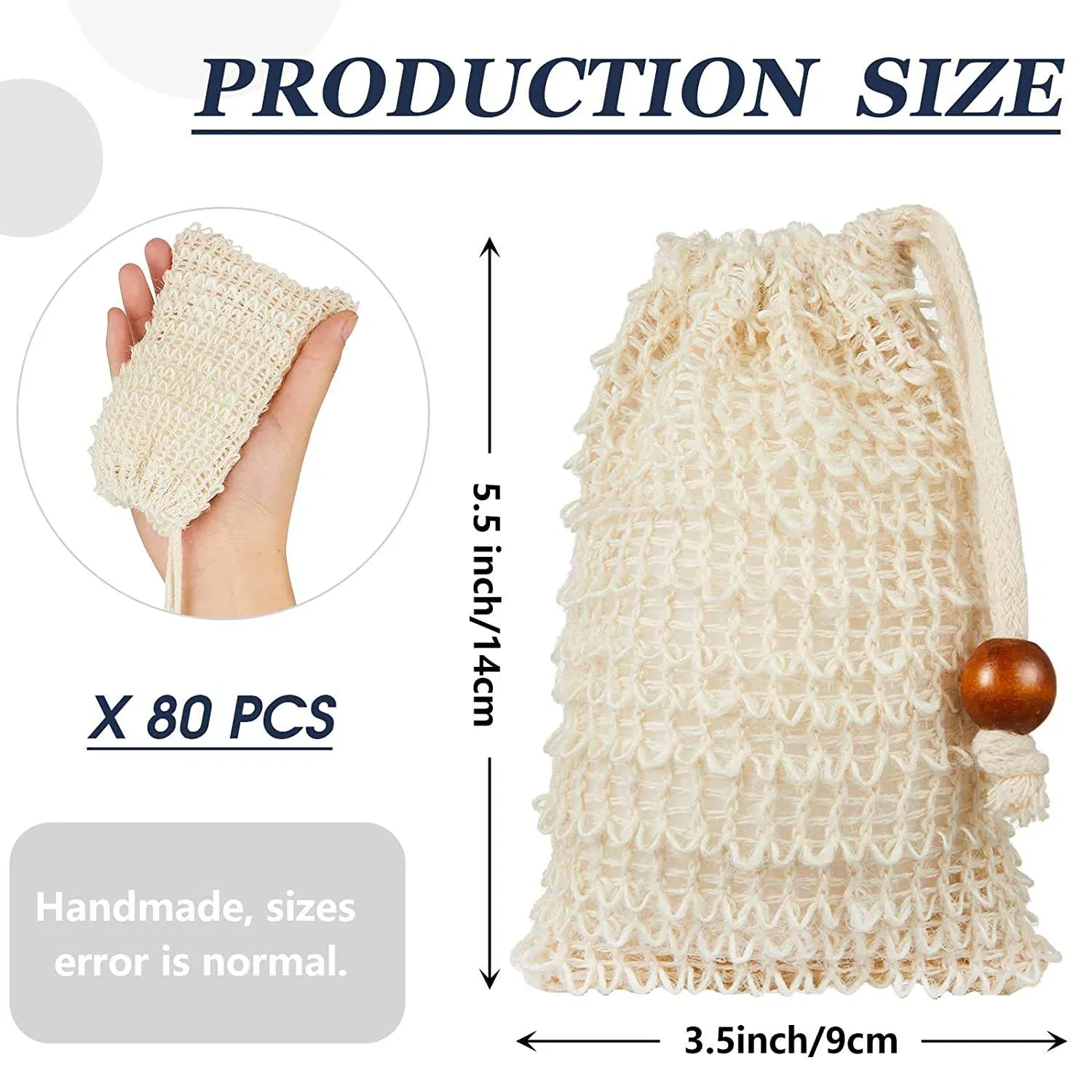 Sisal Soap Saver Bag Exfoliating Soap Pouch