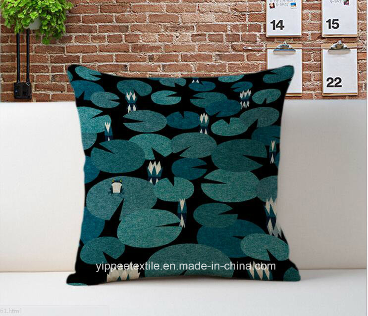 MOQ: 10pieces, Custom Printed Linen Cotton Cushion Cover, Cushion, Back Pillow