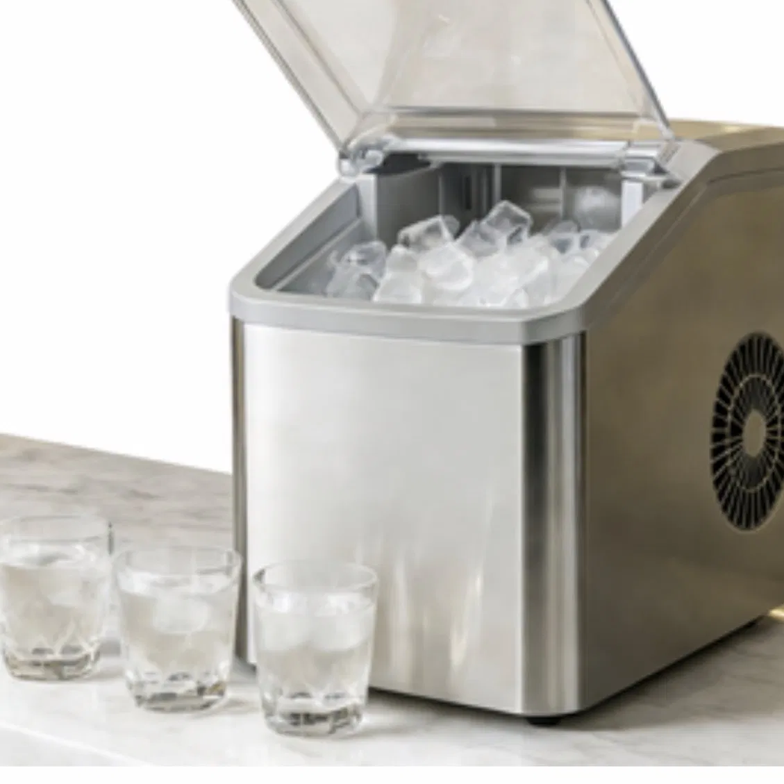 Home Portable Ice Maker 6-Minute Fast Ice Making Machine Self-Cleaning