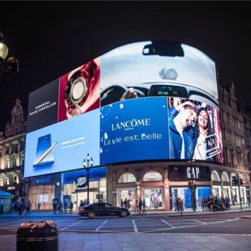 3D Holographic Wide Viewing Angle Video Wall Digital Billboard Flexible Outdoor LED Display Screen