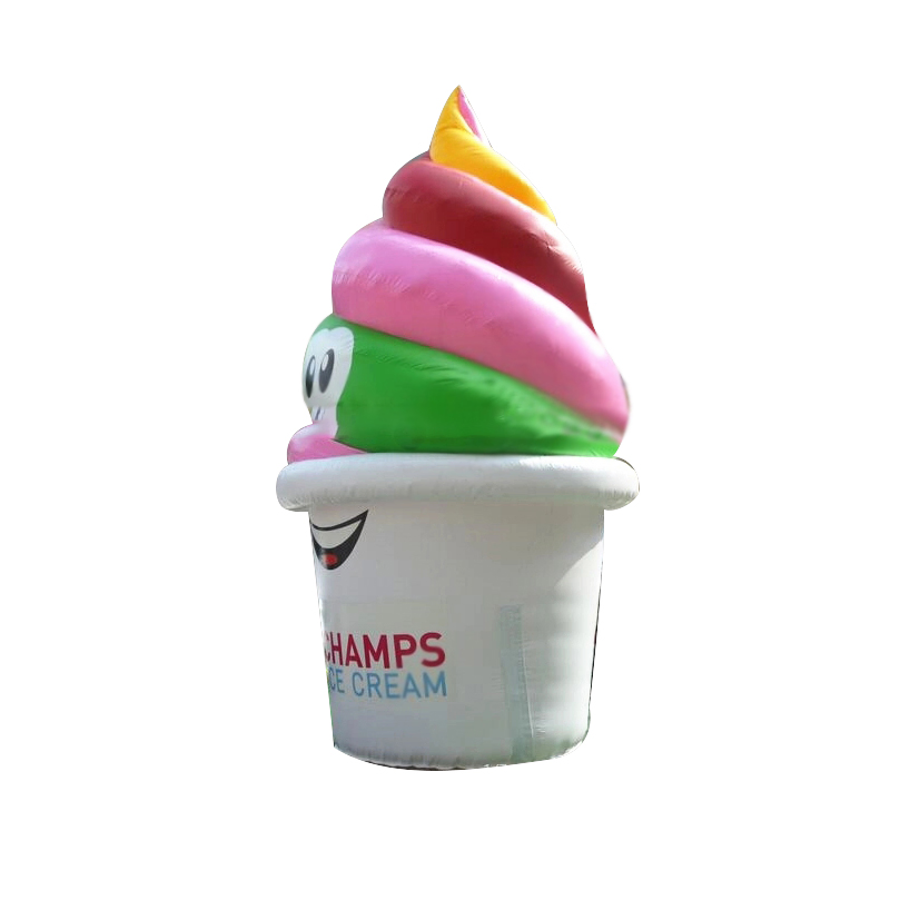 Boyi Advertising Inflatable Ice Cream Cones Model Blow up Food Ice Cream