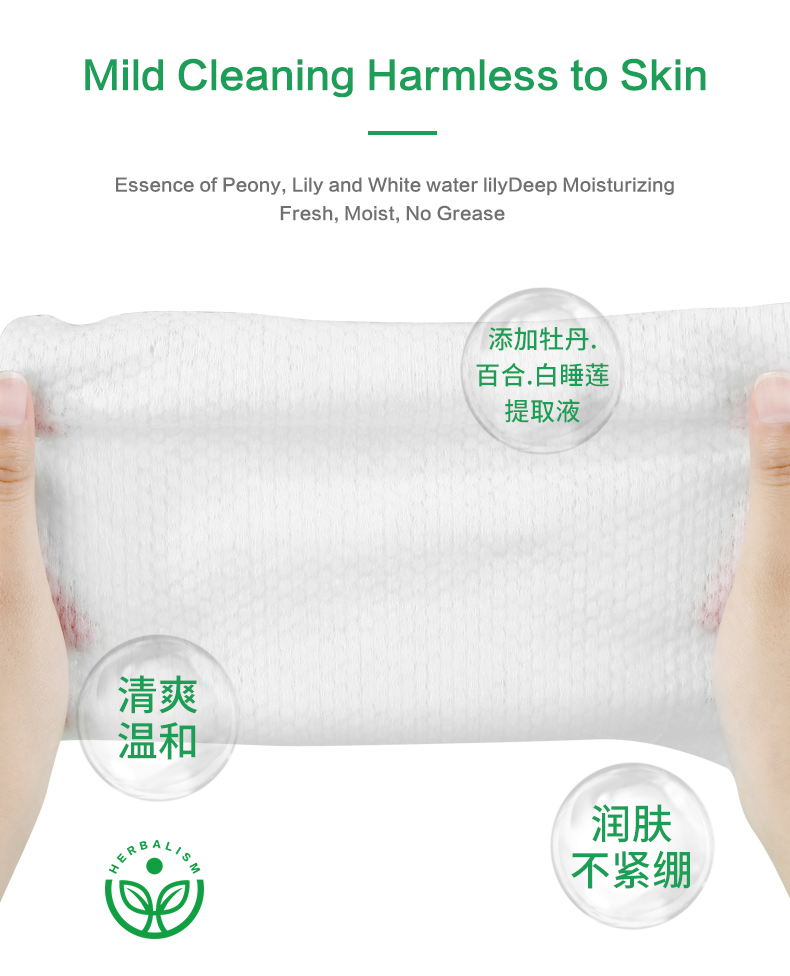 OEM Customized China Supplier High Quality Cotton Skin Care Cleaning Wet Wipes Towel 6/10/12 PCS
