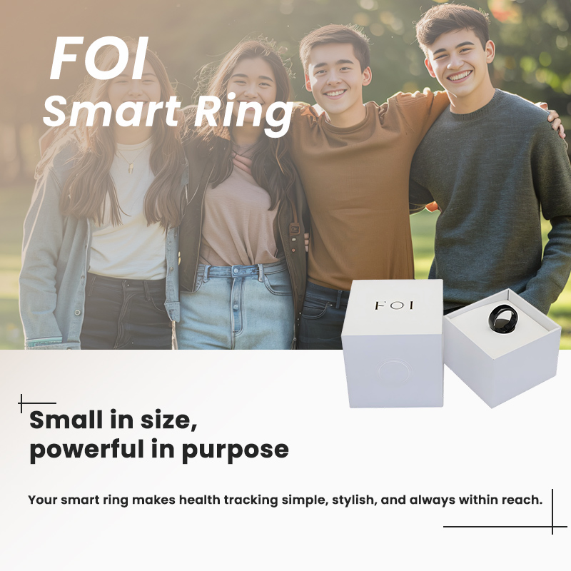 Wireless Charging Blood Pressure Monitor Fitness Ring Smart OEM Health Sleep