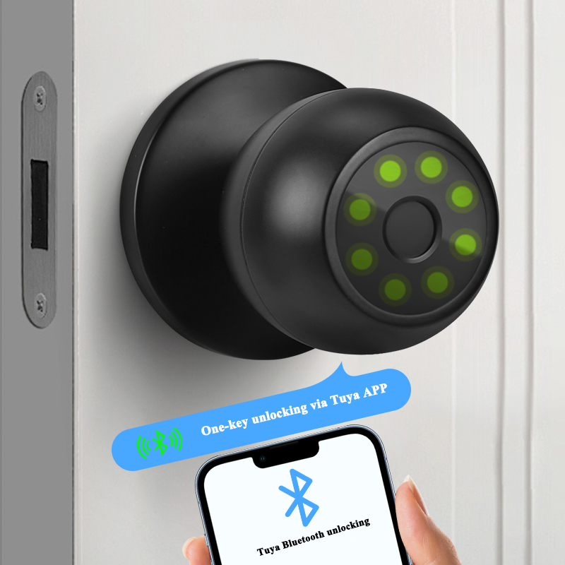 Bluetooth Fingerprint Door Knob for Secure Home Access