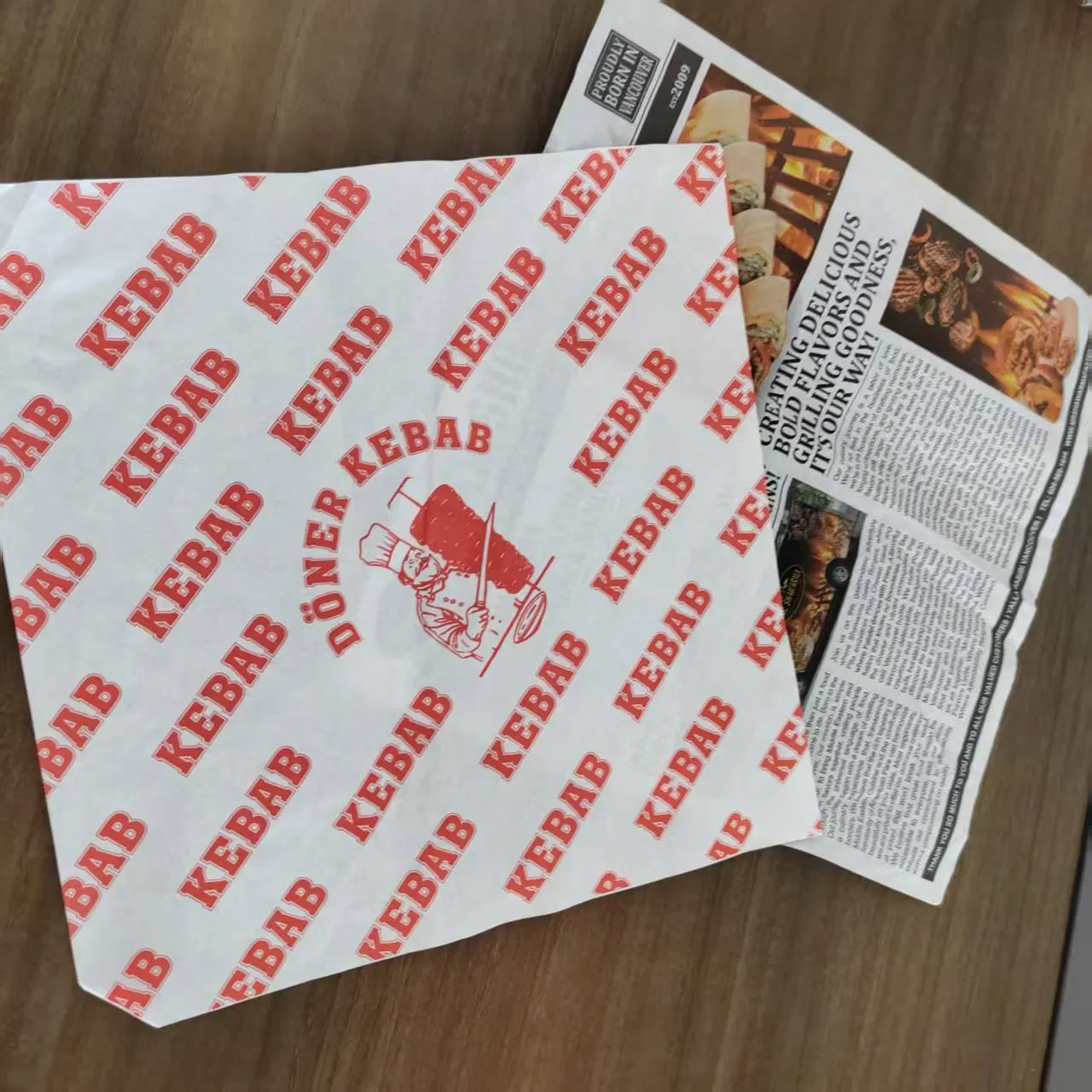 Green Color 12''x12'' Hamburger/Fried Chip Placemat