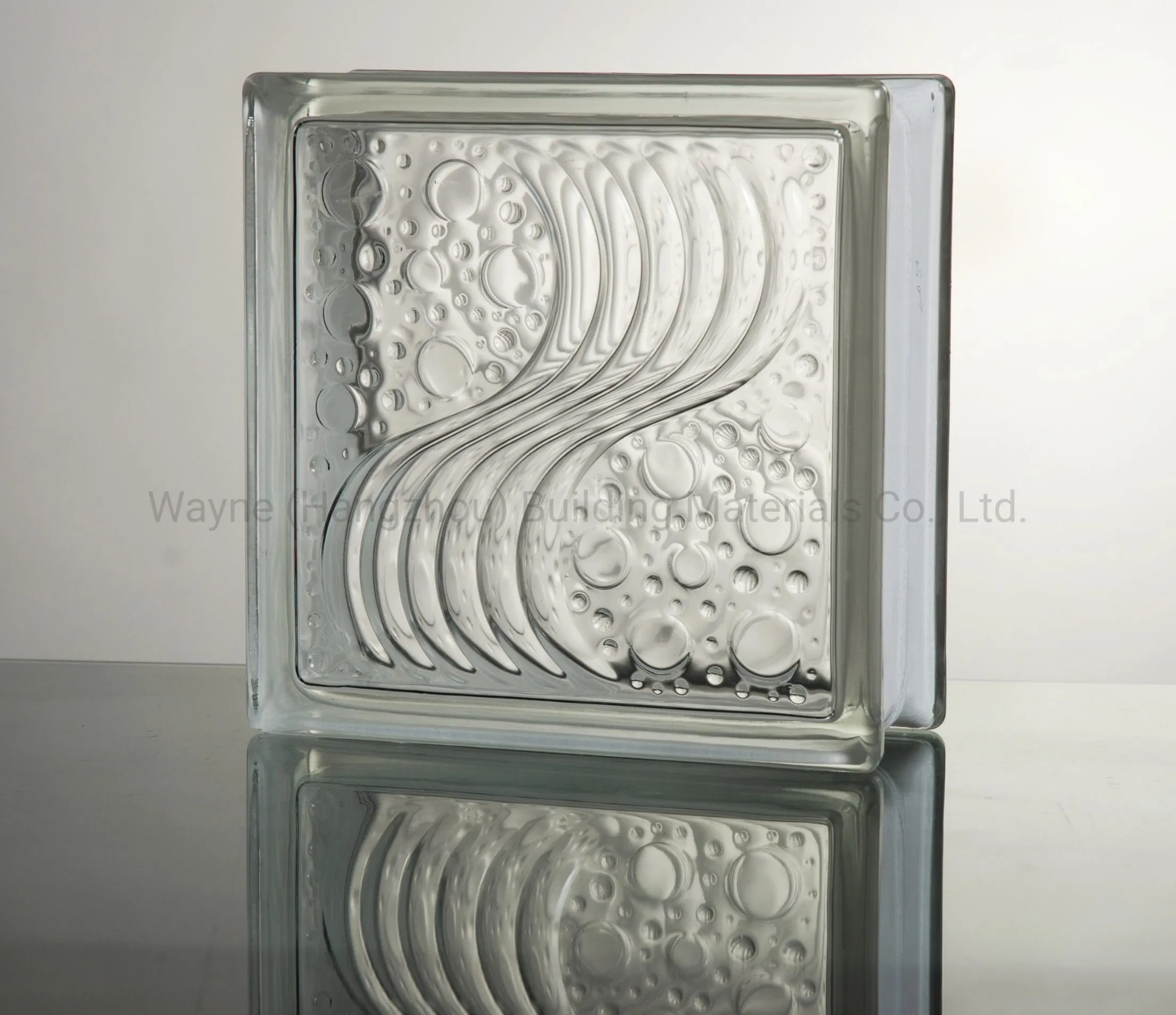 New Pattern Design High Quality 190X190X80mm Artistic Glass Block Brick