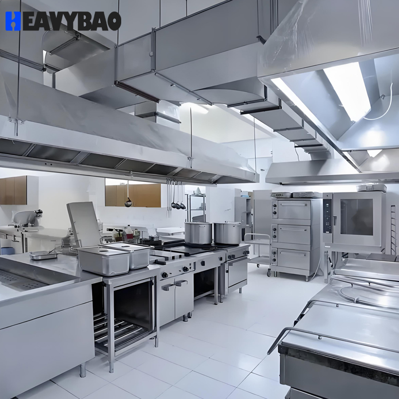 Heavybao Commercial Stainless Steel Cooker Catering Hotel Restaurant Kitchen Exhaust Hood