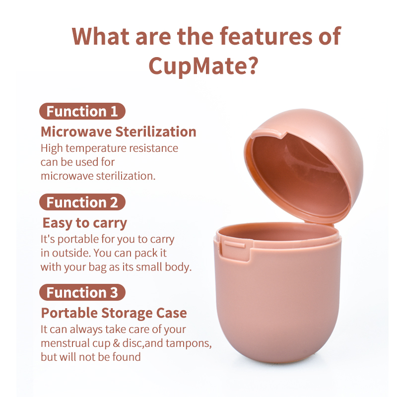 Portable Menstrual Cup Case Medical Silicone Leak-Proof Lady Women Menstrual Period Cup Storage Case Sterilizer Box Cupmate