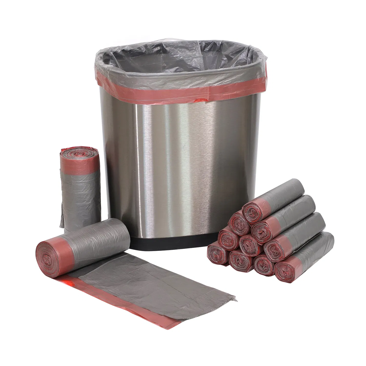 13 Gallon Black Plastic Drawstring Trash Garbage Bag PE Bags