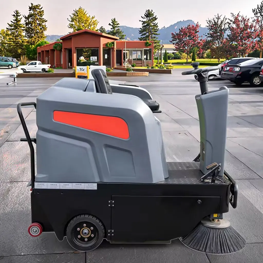 Trash Can Drive Floor Cleaning Road Sweeper Machine Cordless Rechargeable Floor Sweeper