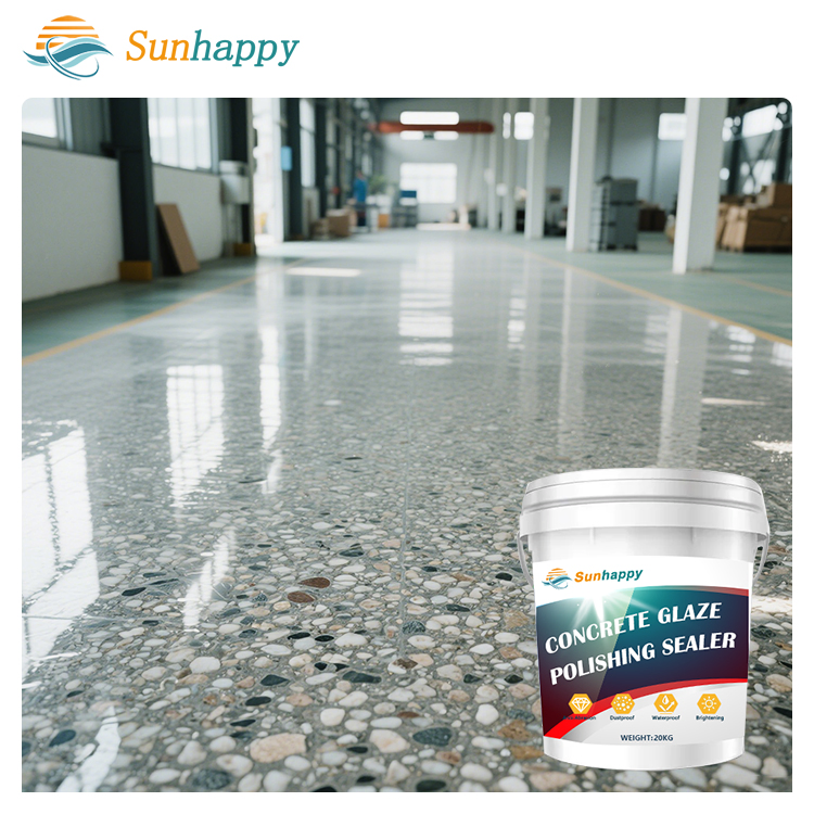 Superhard Abrasion Resistance Cement Floor Brightener for Terrazzo Emery Concrete Floor Solvent-Free Glaze Polishing Sealer