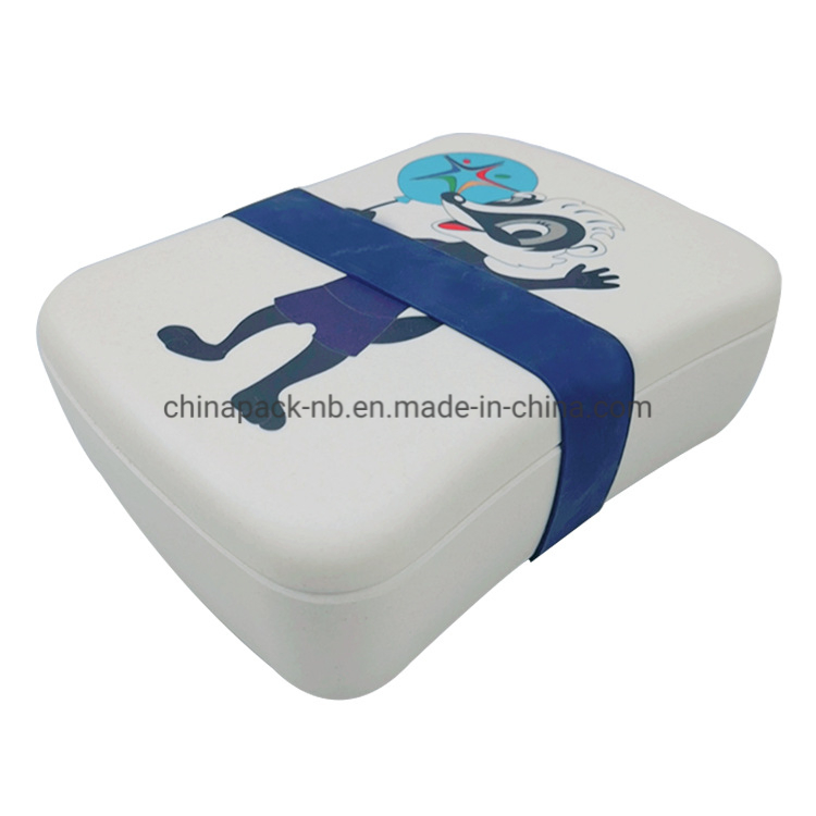 Bamboo Sandwich Lunch Box Portable Bento Food Storage Eco-Friendly Container Box 700ml