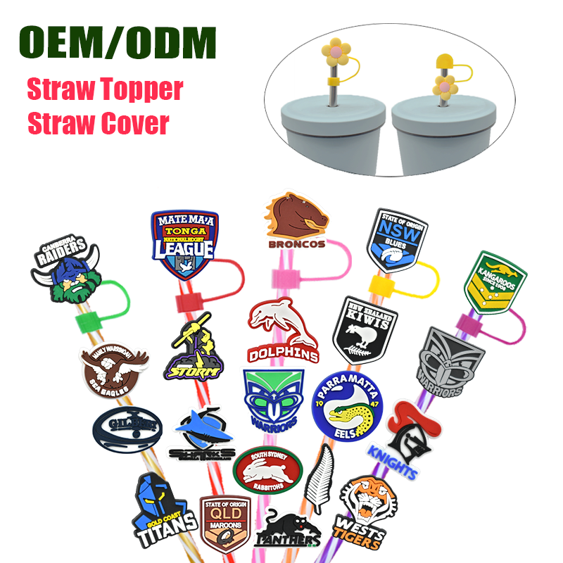 Cheerful NFL Team Charms for Stylish Glass Straws