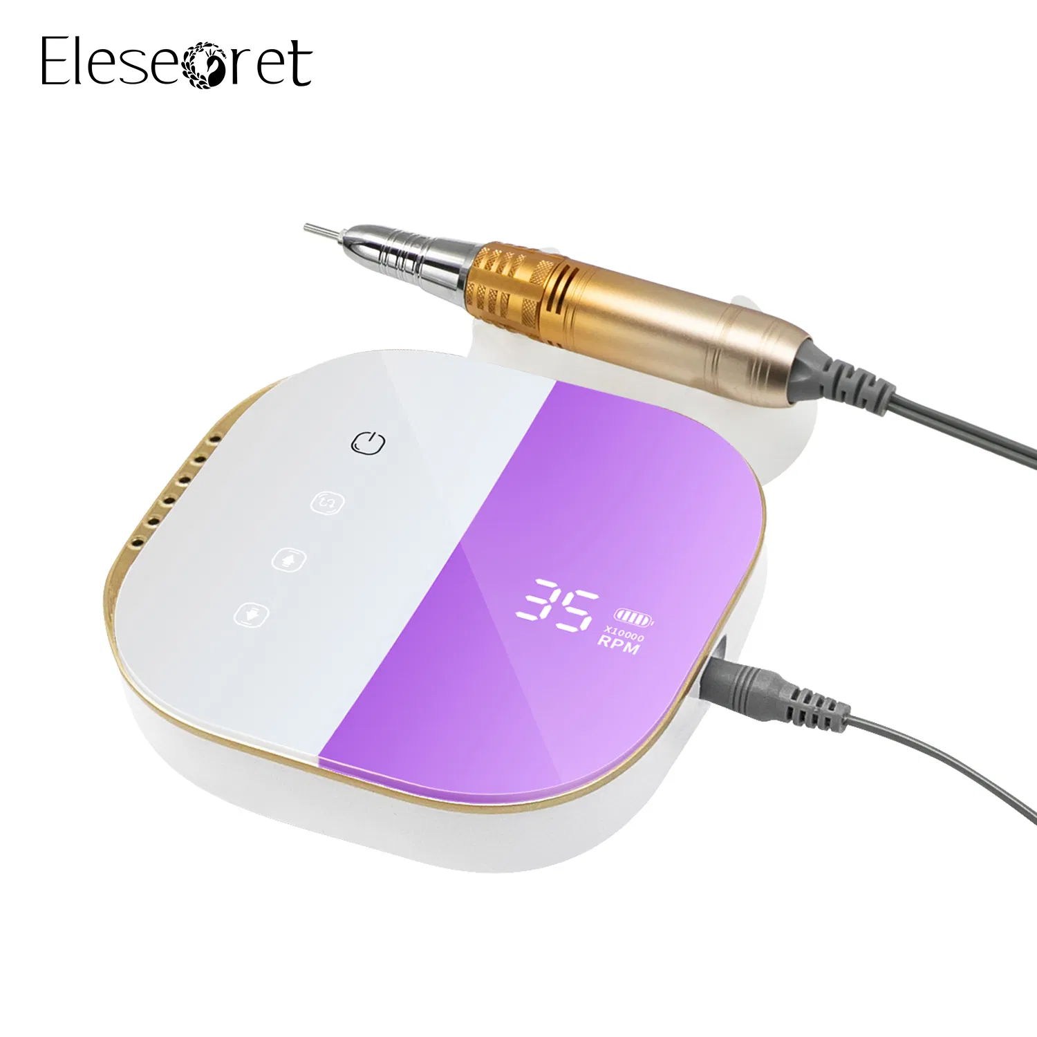 Electric Nail Drill Low Vibration Popularity High Speed 35000 Rpm Desktop Nail Drill E File for Salon-Grade