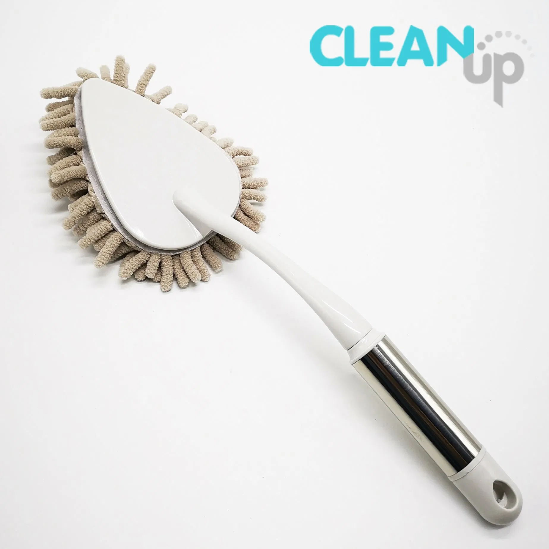 Home Cleaning Mini Chenille Microfiber Duster in Stainless Steel