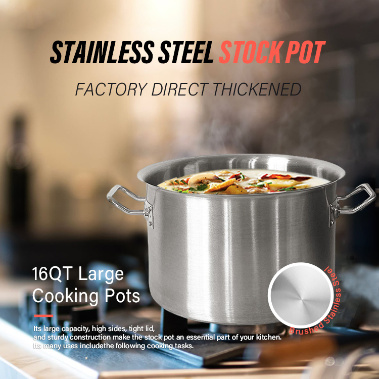 Daosheng Food Grade Stainless Steel Cooking Pot for Commercial Kitchen
