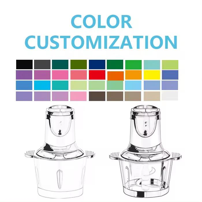 Jewin New Design 250W Mini Electric Meat Grinder 2L 3L Food Processor with 2 Speeds Ss Housing for Garlic Vetables Juicing