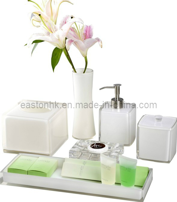 White Good Quality Resin Soap Dispenser for Hotel Room