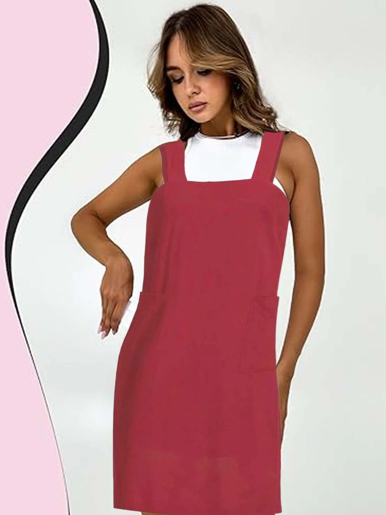 Crossed Apron, Simple and Creative, Baking, Home Painting, Gardening, Western Fast Food Restaurant, Anti-Stain Crossed Apron