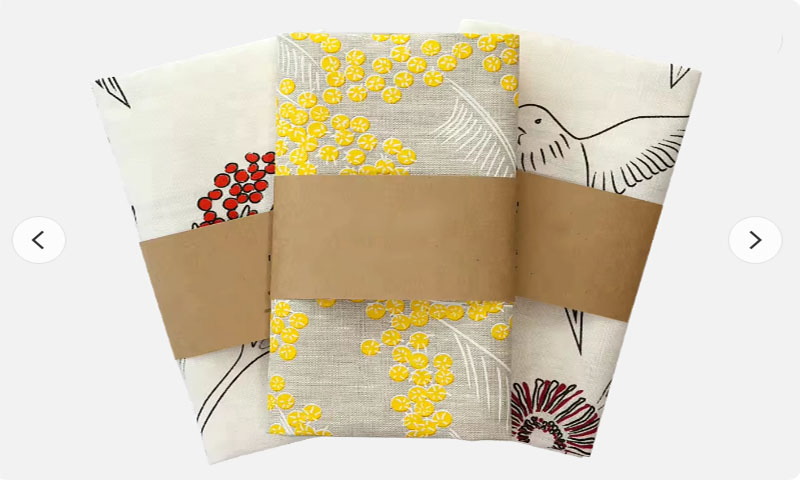 Custom Kitchen Cotton Linen Tea Towel Belly Band Package